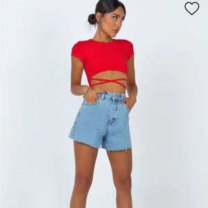 Princess Polly NICOLA BODYSUIT RED